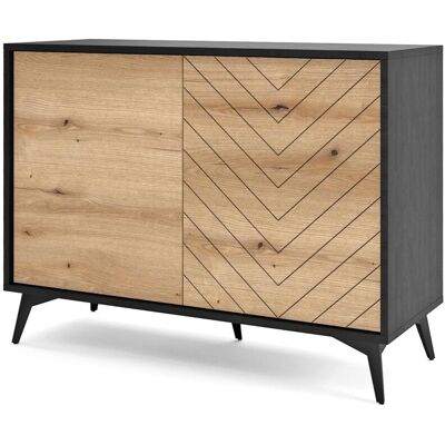 SELSEY - BOULIA - Zwart - Evoke Eiken - Dressoir SELSEY - BOULIA - Zwart - Evoke Eiken - Dressoir