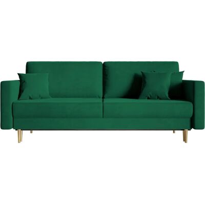 Selsey Grünes Velours-Schlafsofa - Schlafsofa Selsey Grünes Velours-Schlafsofa - Schlafsofa