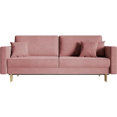 Selsey Roze Velours Slaapbank - Elegante Omkeerbare Bank Selsey Roze Velours Slaapbank - Elegante Omkeerbare Bank