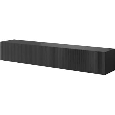 Selsey Veldio - Szafka RTV na ścianę - Czarna - 175cm Selsey Veldio - Szafka RTV na ścianę - Czarna - 175cm