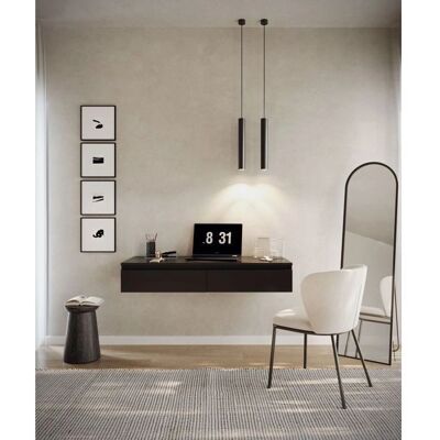 Selsey -EGGER U999 ST2 - Wandmontierter Schminktisch - 120 cm - schwarz Selsey -EGGER U999 ST2 - Wandmontierter Schminktisch - 120 cm - schwarz