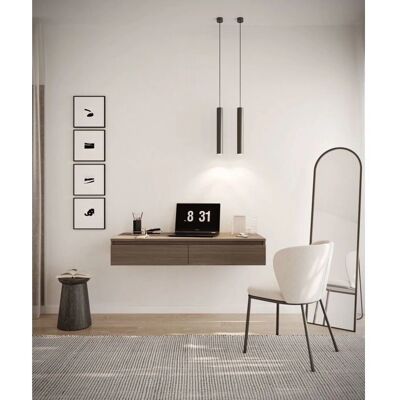 Selsey - Wandmontierter Walnuss-Kommode mit Schreibtisch & 2 Schubladen - 120cm Selsey - Wandmontierter Walnuss-Kommode mit Schreibtisch & 2 Schubladen - 120cm