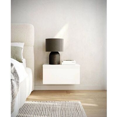 Selsey Weiße Wand-Nachttisch - 49cm - Modernes Schlafzimmer Selsey Weiße Wand-Nachttisch - 49cm - Modernes Schlafzimmer