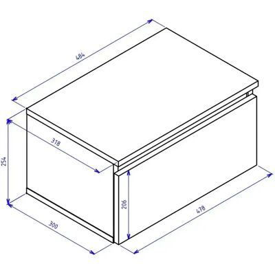 Selsey Wandnachttisch - 49cm - Greige - Nachttisch Selsey Wandnachttisch - 49cm - Greige - Nachttisch