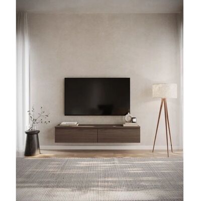 Selsey - Wandmontierter TV-Schrank - Wisconsin-Walnuss - 150 cm - Modernes Design Selsey - Wandmontierter TV-Schrank - Wisconsin-Walnuss - 150 cm - Modernes Design