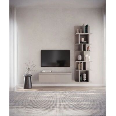 Selsey - BEMMI - Wandmontierter TV-Schrank - 100cm - Greige Selsey - BEMMI - Wandmontierter TV-Schrank - 100cm - Greige