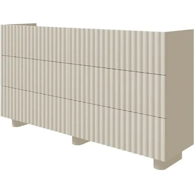 Commodes Fiorra - 6 tiroirs - 147 cm - Beige - Rangement Moderne - Publicité Commodes Fiorra - 6 tiroirs - 147 cm - Beige - Rangement Moderne - Publicité