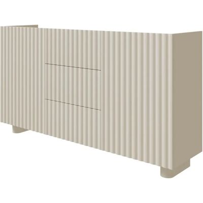Selsey Buffetschrank 2 Türen mit 3 Schubladen - 144 cm - Beige Grau - Fiorra Selsey Buffetschrank 2 Türen mit 3 Schubladen - 144 cm - Beige Grau - Fiorra