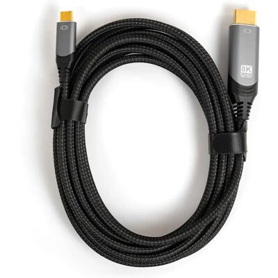 Kabel USB-C 3.1 HDMI 8K Spacetronik KCH-SPA020 2m Kabel USB-C 3.1 HDMI 8K Spacetronik KCH-SPA020 2m