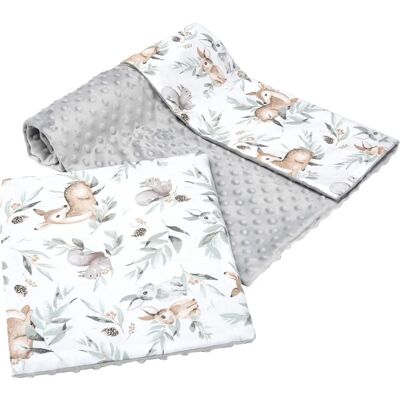 Medi Partners Couette 75x100 + Oreiller 35x30 Coton Minky Cerf Feuilles - Ensemble de Literie Medi Partners Couette 75x100 + Oreiller 35x30 Coton Minky Cerf Feuilles - Ensemble de Literie