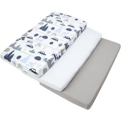 Medi Partners Ensemble de 3 draps housse 60x120 cm - Linge de lit bébé Medi Partners Ensemble de 3 draps housse 60x120 cm - Linge de lit bébé