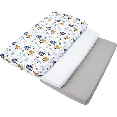 Set di 3 Lenzuola con angoli in cotone Medi Partners - 60x120cm - Biancheria per bambini Set di 3 Lenzuola con angoli in cotone Medi Partners - 60x120cm - Biancheria per bambini