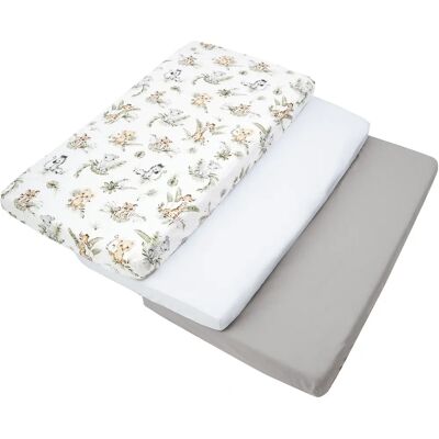 Medi Partners Biela 120x60 Biancheria da Letto per Bambini - Set di 3 Lenzuola Fitted Medi Partners Biela 120x60 Biancheria da Letto per Bambini - Set di 3 Lenzuola Fitted