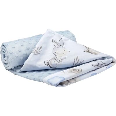 Medi Partners Blanket 75x100 Cotton Minky - Deer Hedgehog Light Blue - Blanket Medi Partners Blanket 75x100 Cotton Minky - Deer Hedgehog Light Blue - Blanket