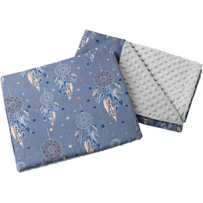 Medi Partners Quilt 55x75 + Kissen 35x30 Baumwolle + Minky - Dreamcatchers + Grau Minky Medi Partners Quilt 55x75 + Kissen 35x30 Baumwolle + Minky - Dreamcatchers + Grau Minky