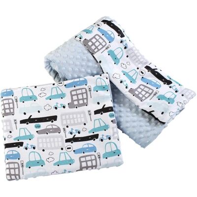 Conjunto de Edredón y Almohada Azul Claro - Medi Partners Coche Conjunto de Edredón y Almohada Azul Claro - Medi Partners Coche