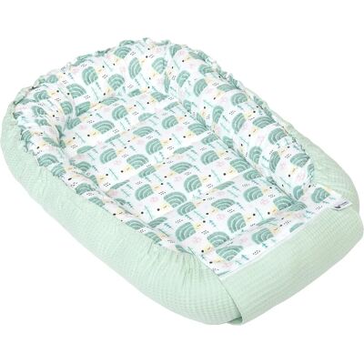 Medi Partners Sacco per neonato/Gofre – Ricci + menta - Sacco per neonato/Nido Medi Partners Sacco per neonato/Gofre – Ricci + menta - Sacco per neonato/Nido