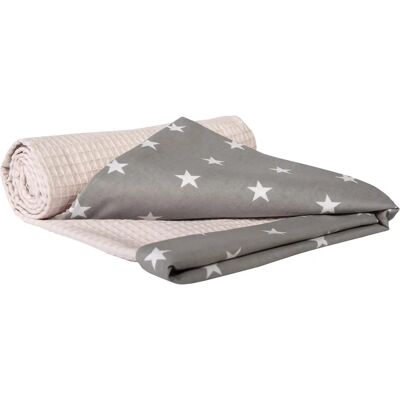 Medi Partners Decke 75x100 Baumwolle - Sterne & Hellrosa Waffel - Decke Medi Partners Decke 75x100 Baumwolle - Sterne & Hellrosa Waffel - Decke