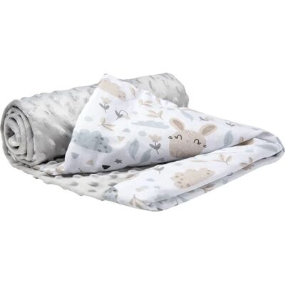 Medi Partners Couverture 75x100 coton Minky - Minky gris - Unisexe Medi Partners Couverture 75x100 coton Minky - Minky gris - Unisexe