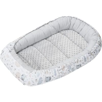 Medi Partners Baby Cocoon/Nid - Minky Gris - Unisexe - Nid pour bébé Medi Partners Baby Cocoon/Nid - Minky Gris - Unisexe - Nid pour bébé