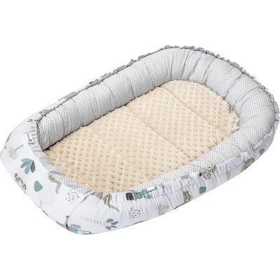 Medi Partners Baby bozzolo/nido – Mint Zoo + beige Minky - Bozzolo/nido per neonato Medi Partners Baby bozzolo/nido – Mint Zoo + beige Minky - Bozzolo/nido per neonato
