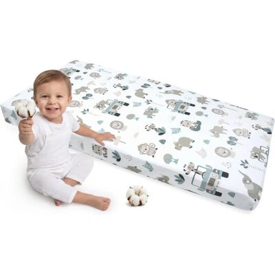 Medi Partners Mint Zoo Biela 120x60 - Lenzuolo sotto Medi Partners Mint Zoo Biela 120x60 - Lenzuolo sotto