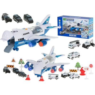 Pricenet Transportflugzeug - 6 Polizeiautos Pricenet Transportflugzeug - 6 Polizeiautos