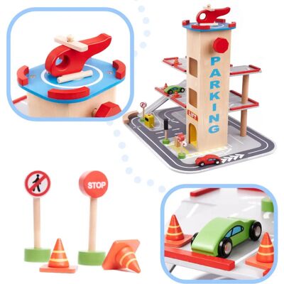 Pricenet LULILO Drewniany parking BENINO dwupoziomowy Pricenet LULILO Drewniany parking BENINO dwupoziomowy