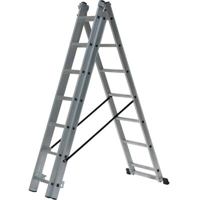 Drabina aluminiowa AWTOOLS 3x10 stopni 150kg Adaptacja na schody Drabina aluminiowa AWTOOLS 3x10 stopni 150kg Adaptacja na schody