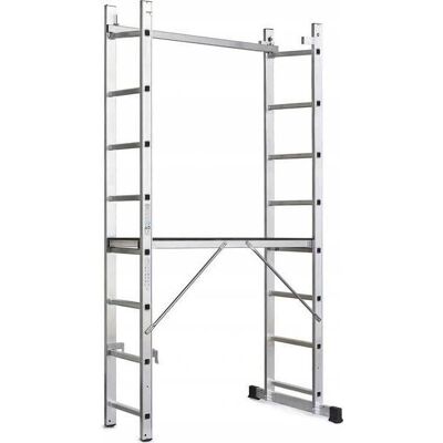 Rusztowanie aluminiowe Awtools 2x7 stopni 150kg - Rusztowanie Rusztowanie aluminiowe Awtools 2x7 stopni 150kg - Rusztowanie