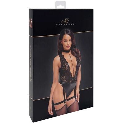 Zwart Handgemaakt Body Wetlook Kant Fetish - Ondergoed Zwart Handgemaakt Body Wetlook Kant Fetish - Ondergoed