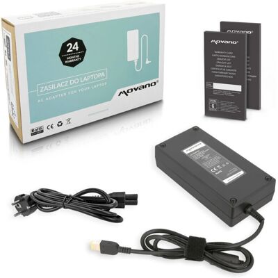 Ładowarka Movano 20V 11.5A - Prostownik do laptopa 230W z prostokątnym złączem dla Lenovo Ładowarka Movano 20V 11.5A - Prostownik do laptopa 230W z prostokątnym złączem dla Lenovo