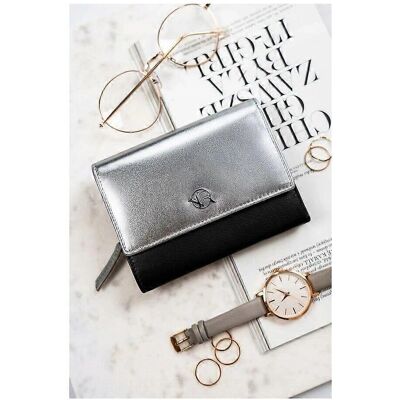 Rovicky RV-3412 Srebrna skórzana portmonetka - Wallets Rovicky RV-3412 Srebrna skórzana portmonetka - Wallets