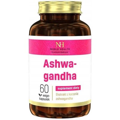 Noble Health Ashwagandha - 60 Wegańskich Kapsułek - Suplement Diety Noble Health Ashwagandha - 60 Wegańskich Kapsułek - Suplement Diety