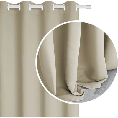 Edoti A489 Zasłona zaciemniająca - 140x250, Beżowa, Unisex Edoti A489 Zasłona zaciemniająca - 140x250, Beżowa, Unisex