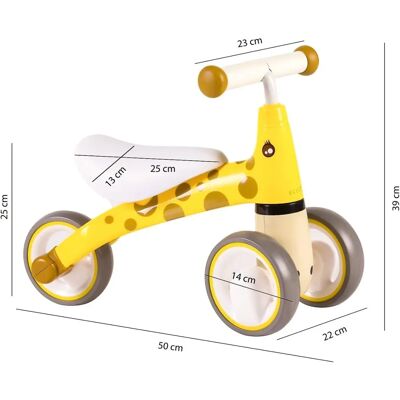 Rower róża Giraffe ECOTOYS dla dzieci 12-36 miesięcy Rower róża Giraffe ECOTOYS dla dzieci 12-36 miesięcy