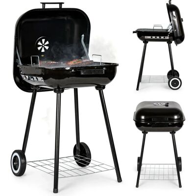 Grill Ogrodowy ModernHome 43x40 cm z Kołami Grill Ogrodowy ModernHome 43x40 cm z Kołami