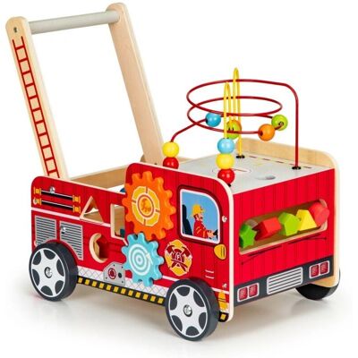 ECOTOYS Drewniany wózek strażacki - Edukacyjna zabawka dla dzieci od 3 lat ECOTOYS Drewniany wózek strażacki - Edukacyjna zabawka dla dzieci od 3 lat