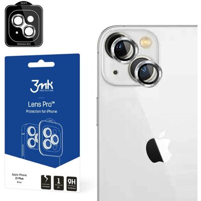 3MK Ochranné sklo čočky fotoaparátu pro iPhone 13 Pro Max - Stříbrné 3MK Ochranné sklo čočky fotoaparátu pro iPhone 13 Pro Max - Stříbrné