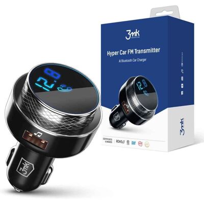 3MK Hyper Car FM Transmitter - Bluetooth, USB, MicroSD - Schwarz 3MK Hyper Car FM Transmitter - Bluetooth, USB, MicroSD - Schwarz