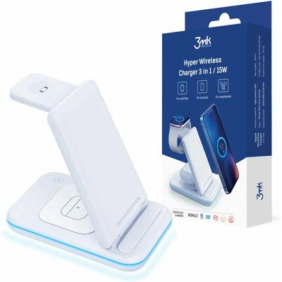 Apple iPhone Wireless Charger - 3-in-1 Schnelles Laden - Weiß Apple iPhone Wireless Charger - 3-in-1 Schnelles Laden - Weiß