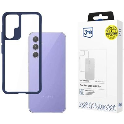 Samsung Galaxy A54 5G Blue Satin Armor Case - Transparent Cover Samsung Galaxy A54 5G Blue Satin Armor Case - Transparent Cover