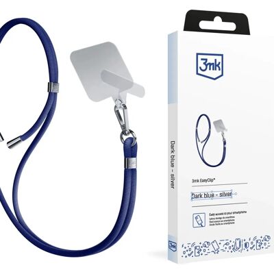 3MK EasyClip Dunkelblaue Nylon-Handykette - Phone Strap 3MK EasyClip Dunkelblaue Nylon-Handykette - Phone Strap