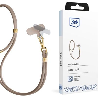 Smycz do telefonu 3MK EasyClip - Zink Złoty i Taupe Smycz do telefonu 3MK EasyClip - Zink Złoty i Taupe
