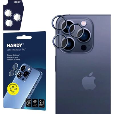 3MK Hardy - Protection d'objectif pour Apple Iphone 15 Pro - Protecteur d'appareil photo 3MK Hardy - Protection d'objectif pour Apple Iphone 15 Pro - Protecteur d'appareil photo