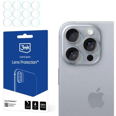 3MK Ochranná průhledná čočka pro iPhone 16 Pro - Odolná, Tenká 3MK Ochranná průhledná čočka pro iPhone 16 Pro - Odolná, Tenká