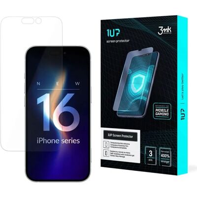 3MK 1UP Protecteur d'écran transparent pour Apple iPhone 16 3MK 1UP Protecteur d'écran transparent pour Apple iPhone 16