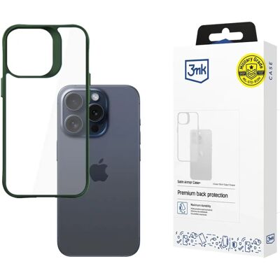Custodia Satin Armor 3MK iPhone 15 Pro Max Verde - Cover per Smartphone Custodia Satin Armor 3MK iPhone 15 Pro Max Verde - Cover per Smartphone