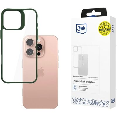 3mk iPhone 16 Pro Grüner Satin Armor Hülle - Handyhülle 3mk iPhone 16 Pro Grüner Satin Armor Hülle - Handyhülle