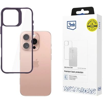 3MK Satin Armor tok iPhone 16 Pro - Lila - Esésvédelem 3MK Satin Armor tok iPhone 16 Pro - Lila - Esésvédelem